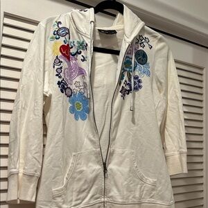 INC International Concepts hoodie Full zipper-two pockets/Embroidery